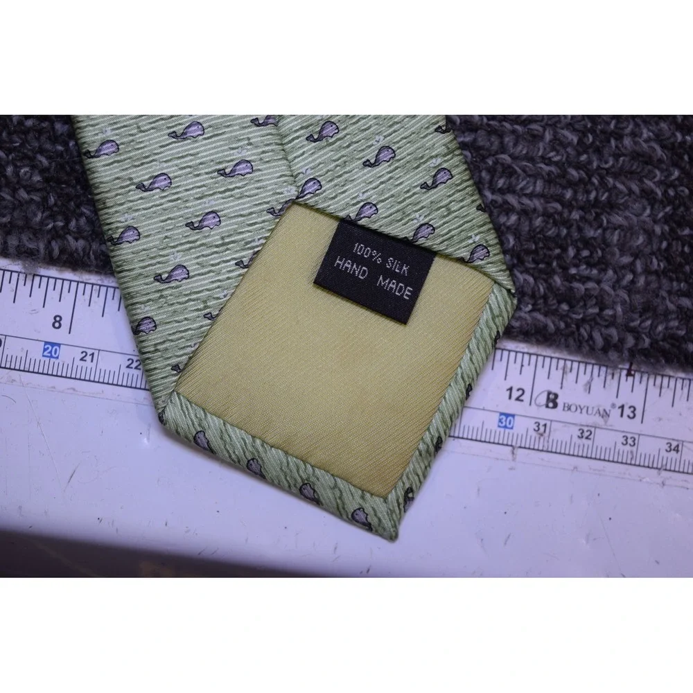 Boys Zipper Neck Tie Light Green Whales Formal Church Suit Zip Pre Tied No